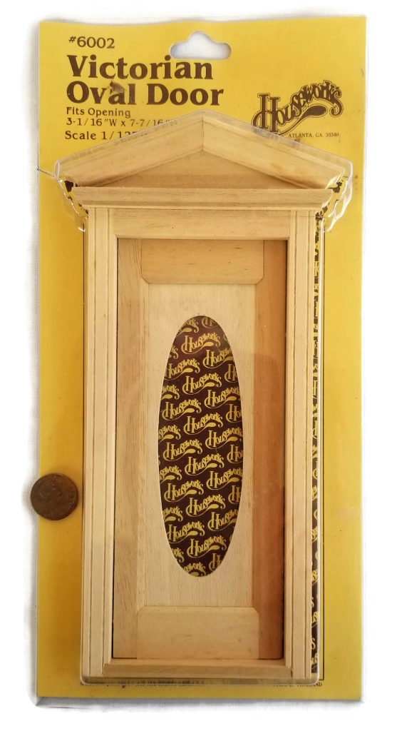 Dollhouse Miniature Exterior Door with Oval Window 1:12 Scale Houseworks 6002 